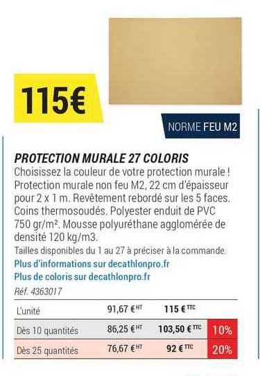 protection murale 27 coloris