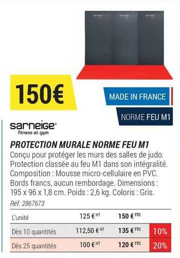 protection murale norme feu m1 sarneige