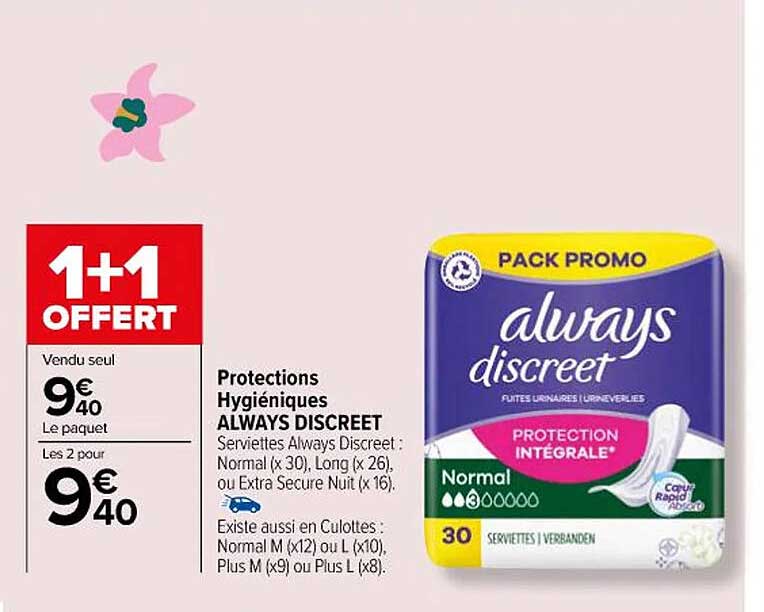 protections hygiéniques always discreet