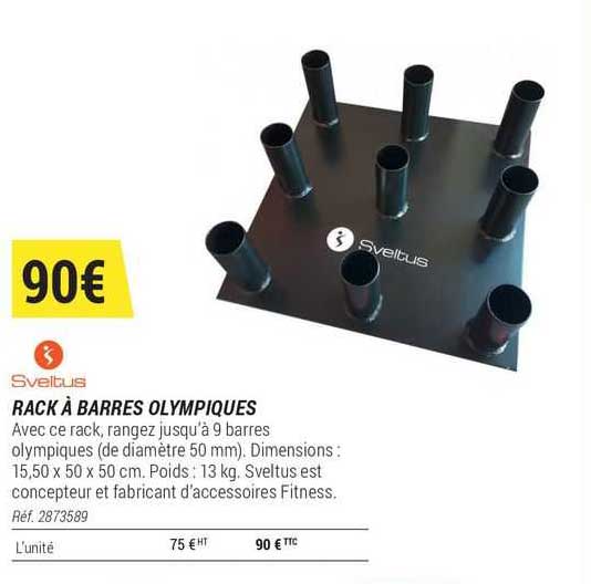 rack à barres olympiques sveltus