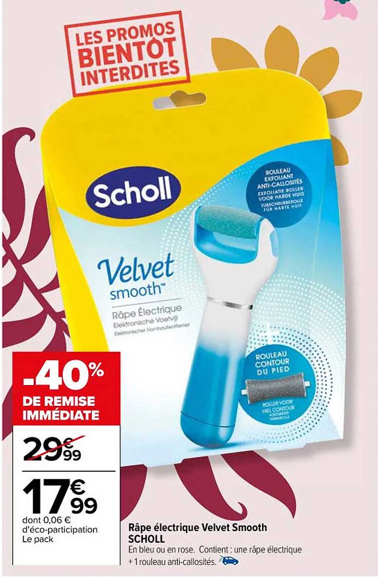 râpe électrique velvet smooth scholl