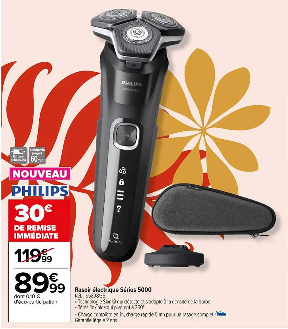 rasoir électrique séries 5000 philips