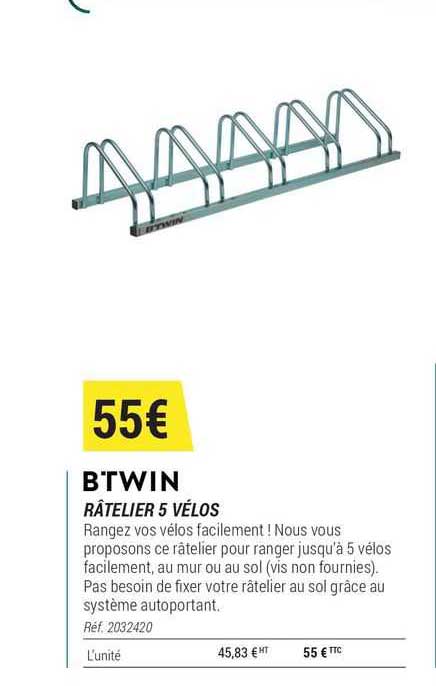 râtelier 5 vélos btwin