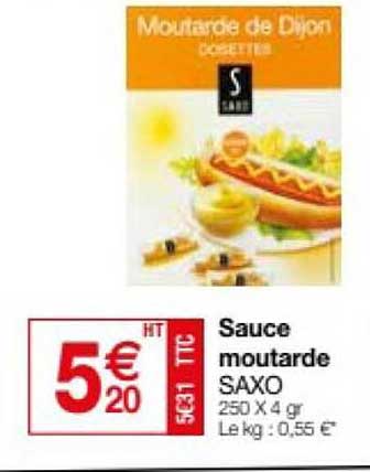 Sauce Moutarde Saxo