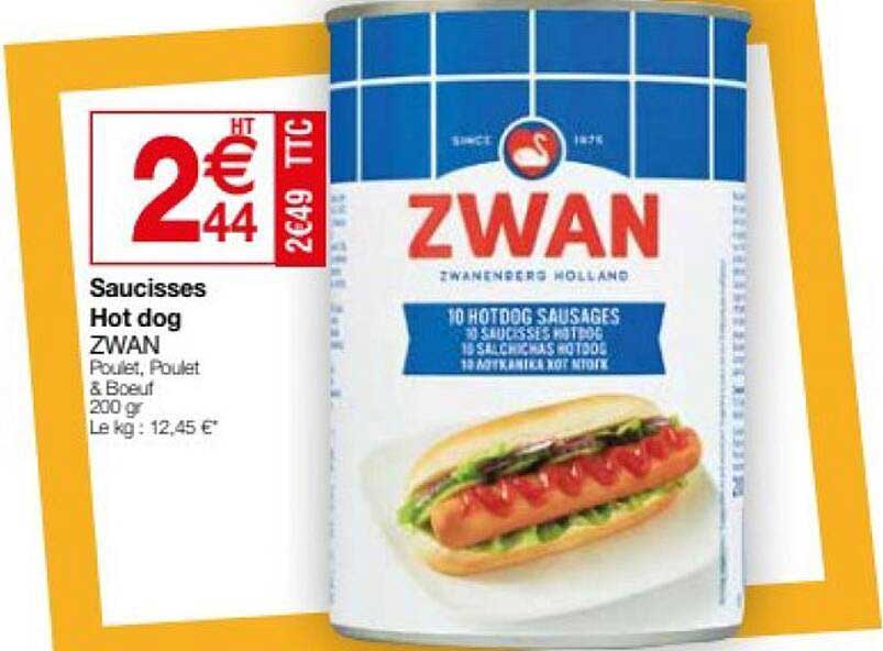 saucisses hot dog zwan
