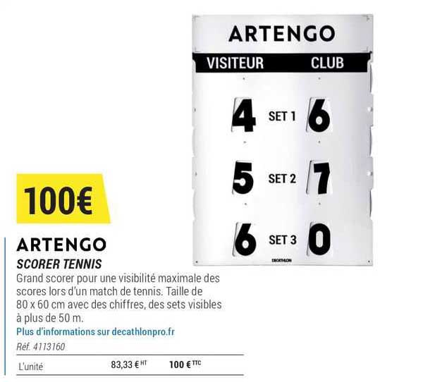 Scorer Tennis Artengo