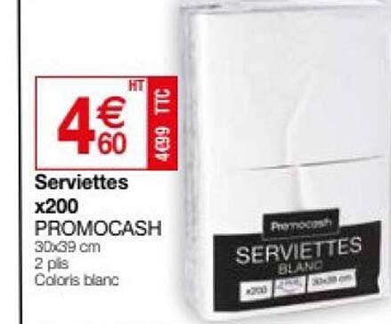 serviettes x200 promocash
