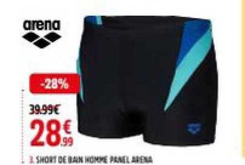 short de bain homme panel arena