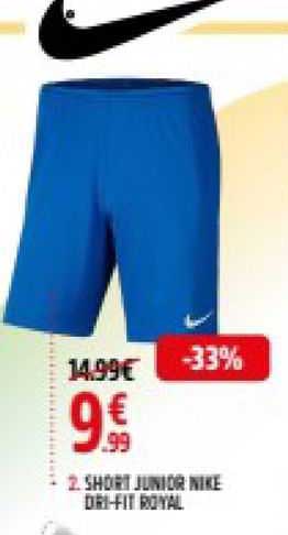 short junior nike dri-fit royal