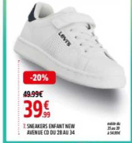 sneakers enfant new avenue cd du 28 au 34
