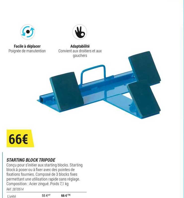 starting block tripode