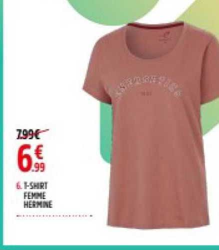 t-shirt femme hermine