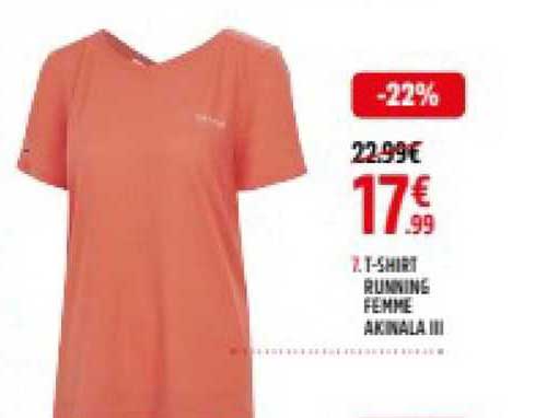 t-shirt running femme akwala III