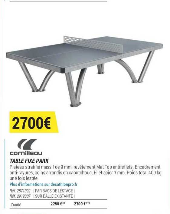 Table Fixe Park Cornilleou