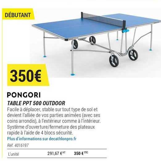 table ppt 500 outdoor pongori