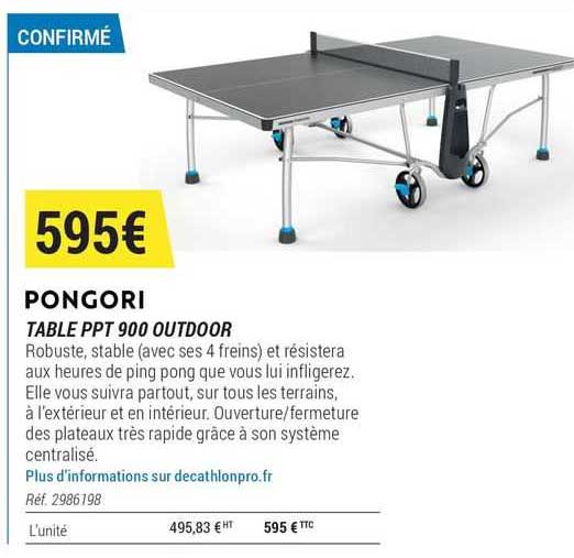 table ppt 900 outdoor pongori