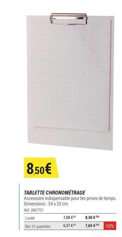 tablette chronométrage