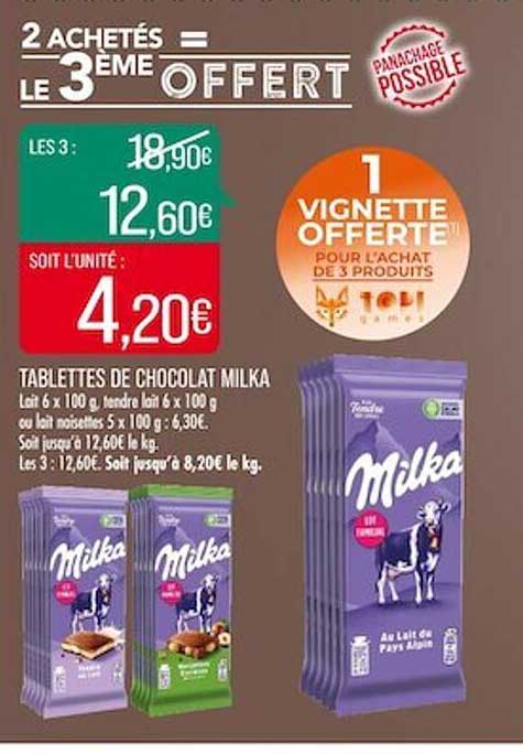Tablettes De Chocolat Milka