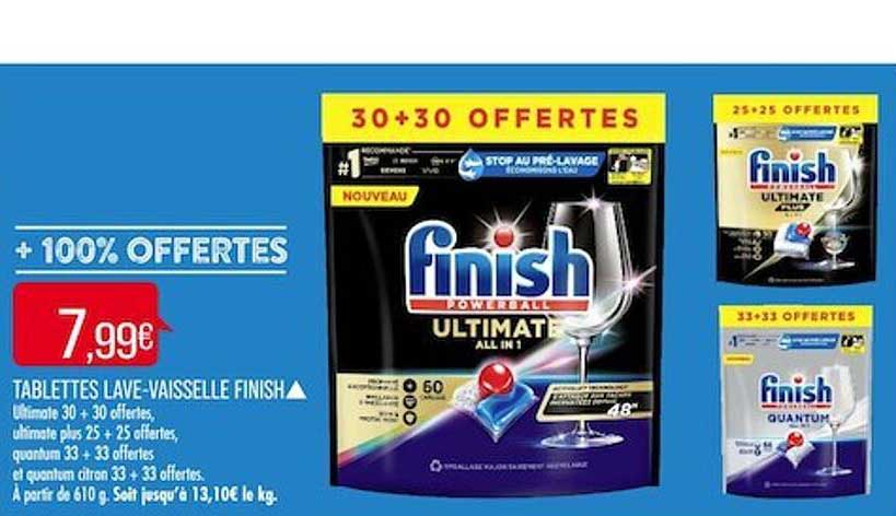 tablettes lave-vaisselle finish