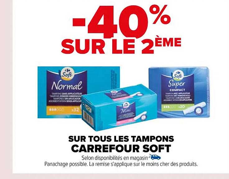 Tampons Carrefour Soft
