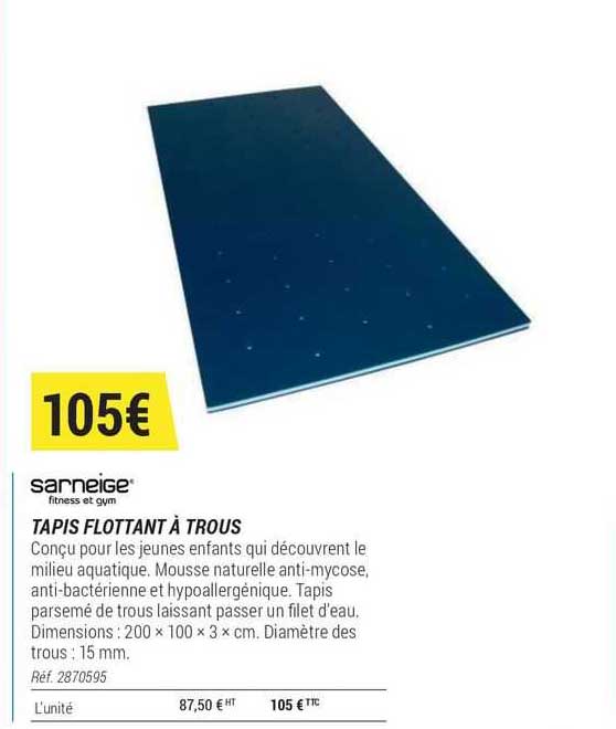 tapis flottant à trous sarneige