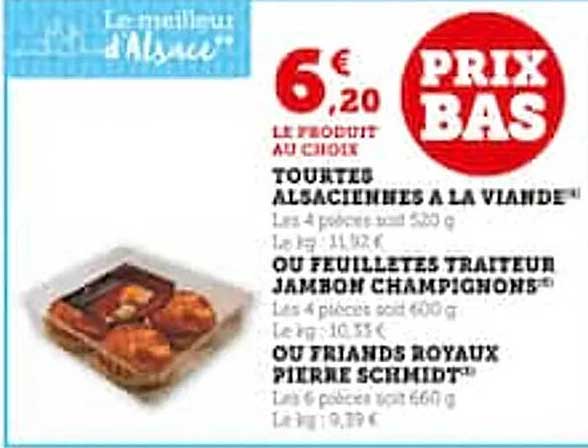 Tourtes Alsaciennes à La Viande Ou Feuilletés Traiteur Jambon Champignons Our Friands Royaux Pierre Schmidt