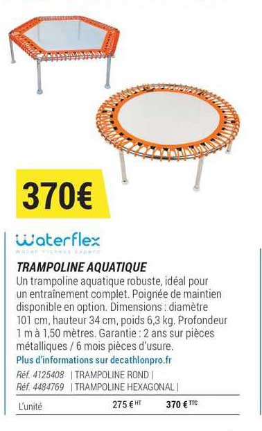 Trampoline Aquatique Waterflex