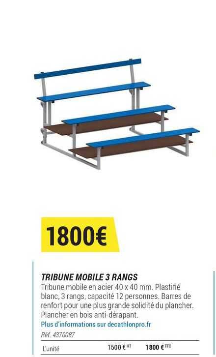 tribune mobile 3 rangs