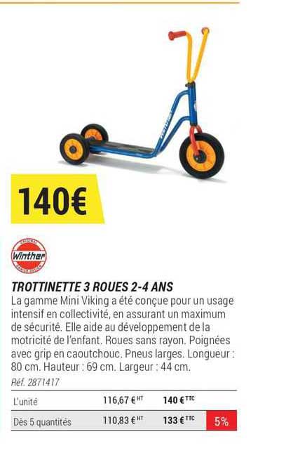 trottinette 3 roues 2-4 ans