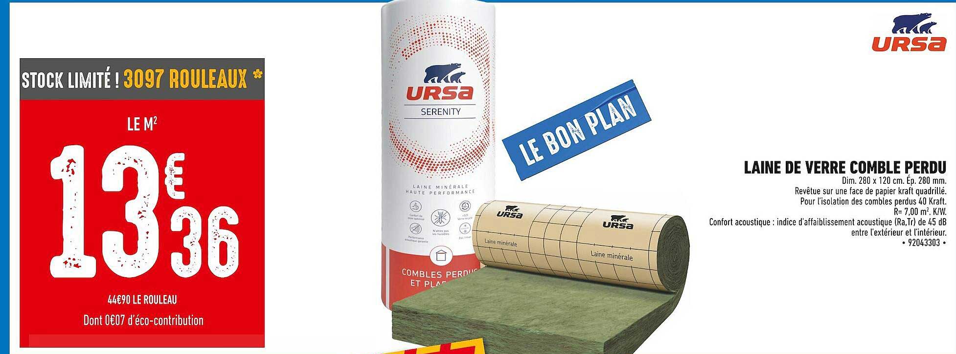 ursa laine de verre comble perdu