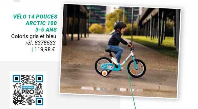 vélo 14 pouces arctic 100 3-5 ans