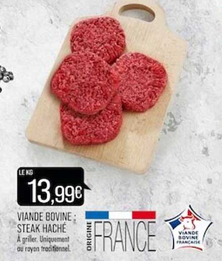 Viande Bovine : Steak Haché