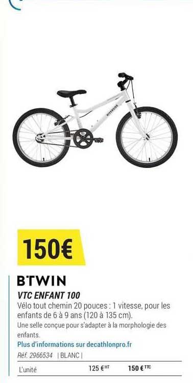 vtc enfant 100 btwin