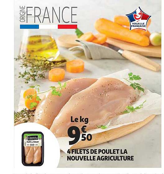 4 filets de poulet la nouvelle agriculture