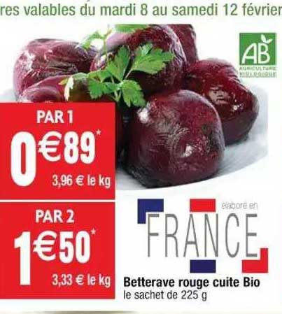 Betterave Rouge Cuite Bio
