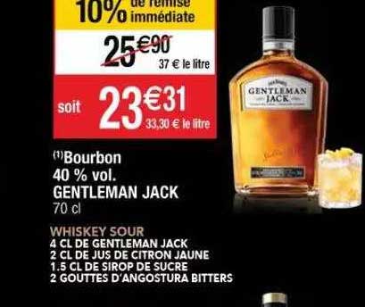 bourbon 40% vol. gentleman jack