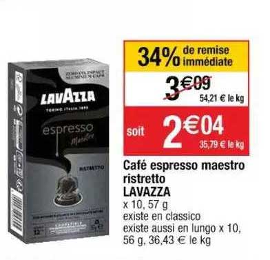 café espresso maestro ristretto lavazza