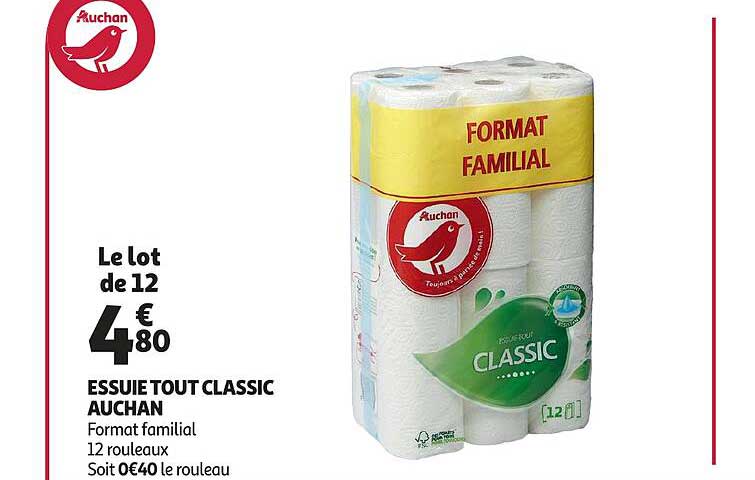 essuie tout classic auchan