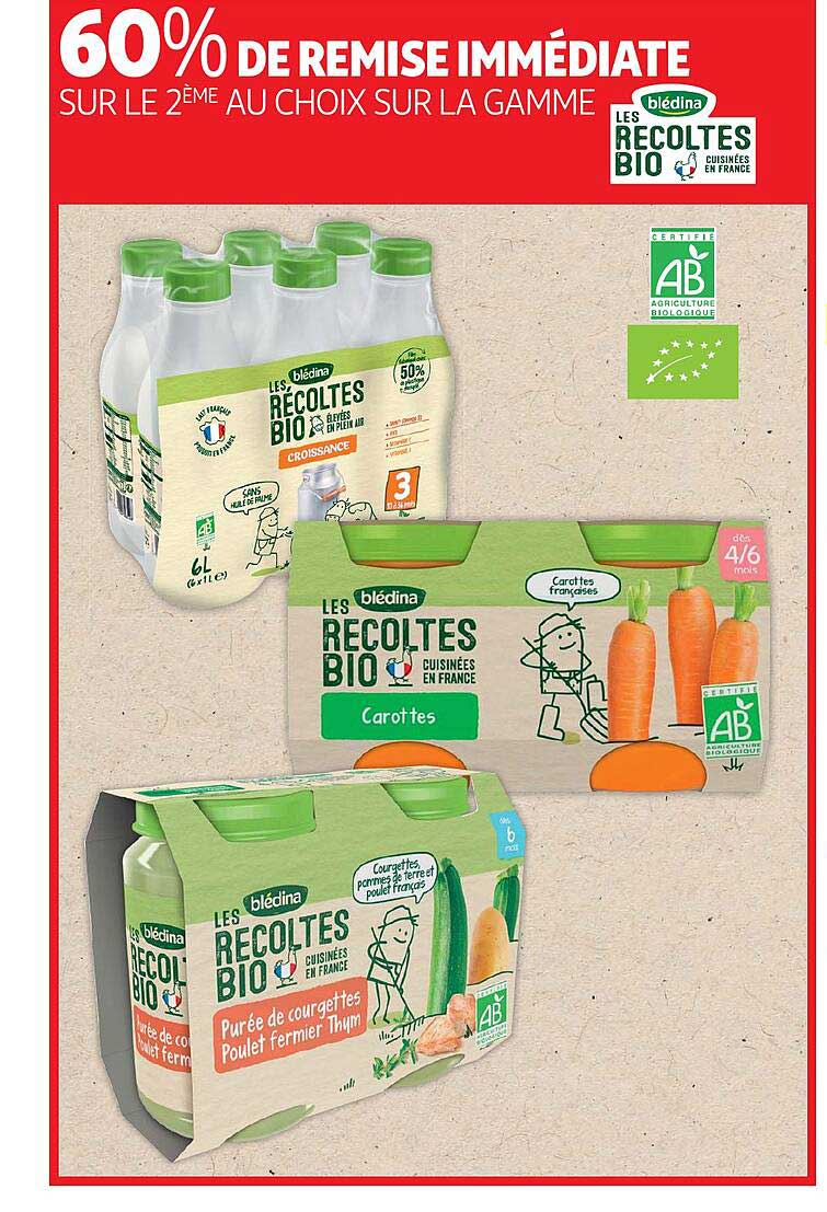 La Gamme Les Récoltes Bio Blédina