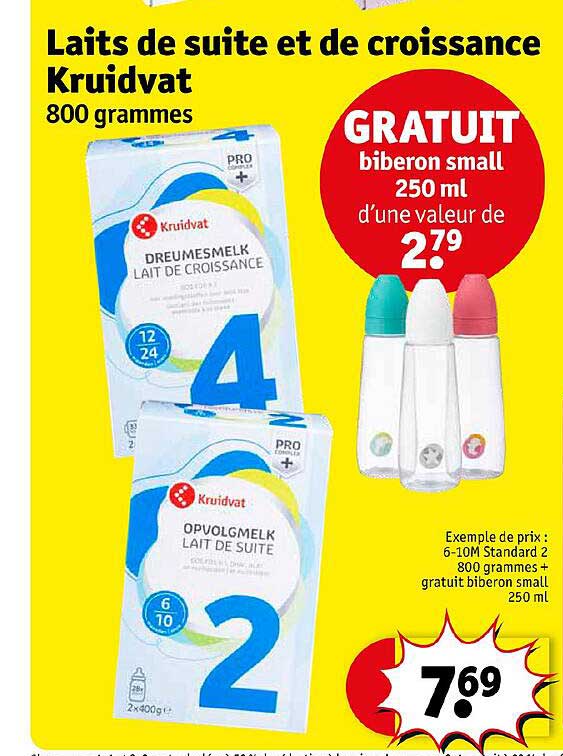 laits de suite et de croissance kruidvat