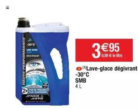 lave-glace dégivrant -30°c smb
