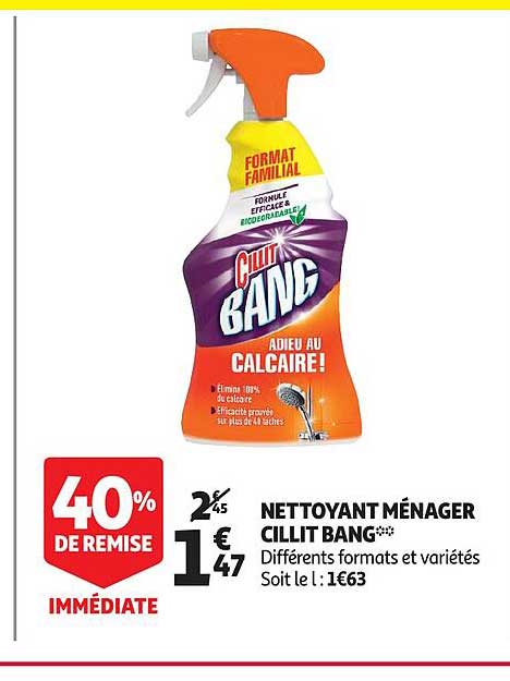 nettoyant ménager cillit bang