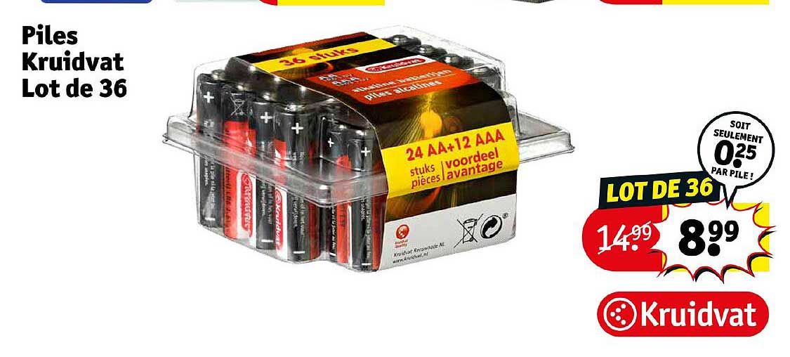 Piles Kruidvat Lot De 36