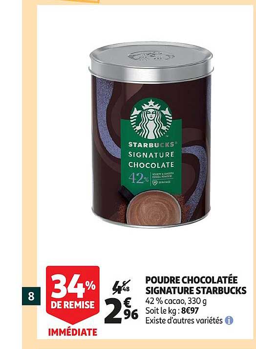 poudre chocolatée signature starbucks