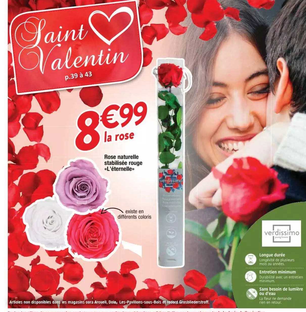 rose naturelle stabilisée rouge "l'éternelle"