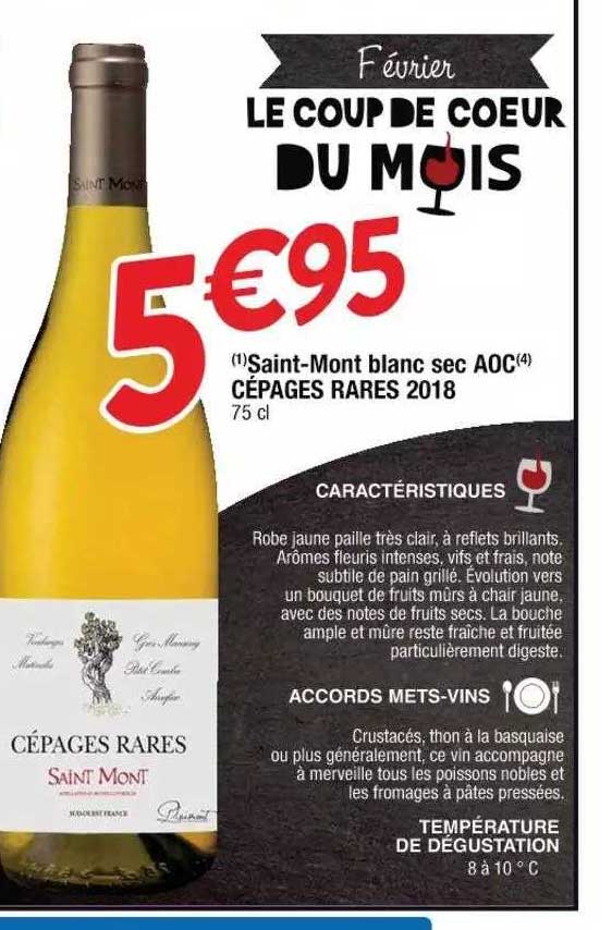 saint-mont blanc sec aoc cépages rares 2018