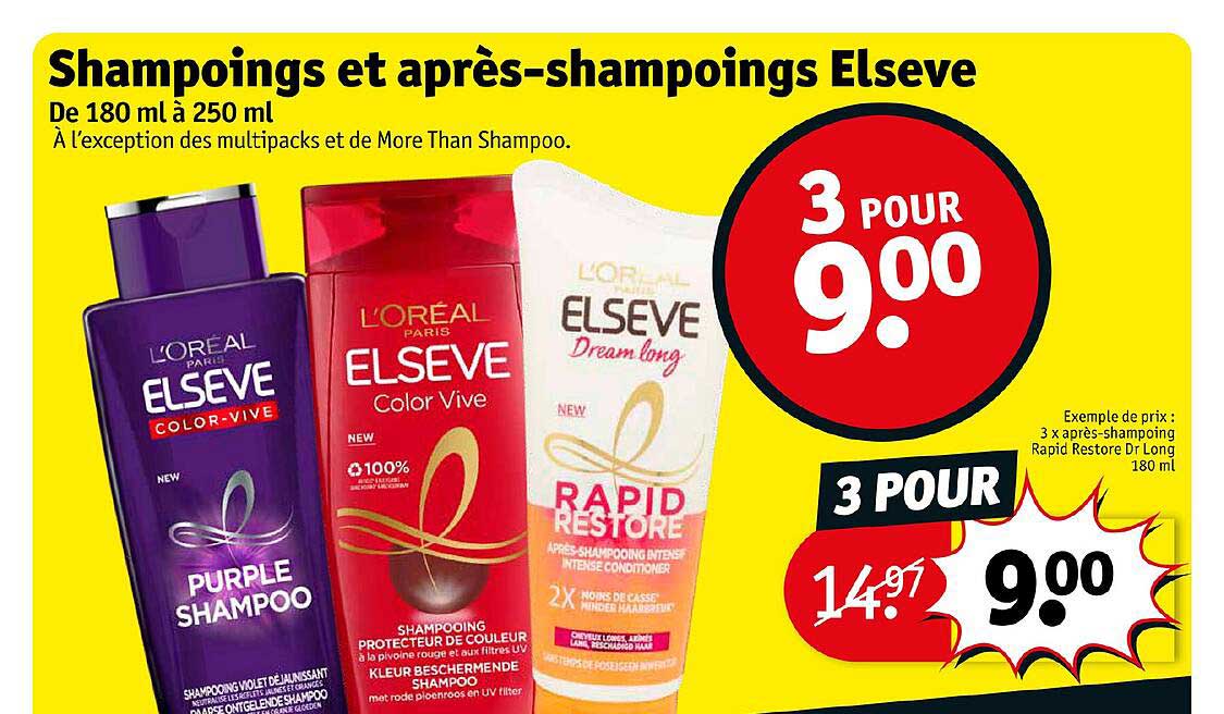 shamoings et après-shampoings elseve