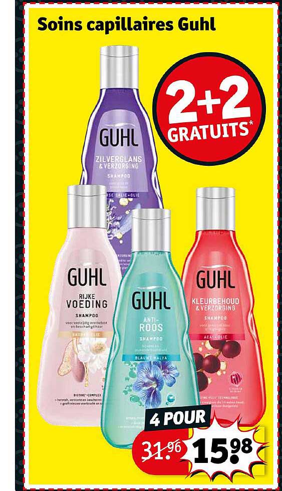 soins capillaires guhl 2+2 gratuits