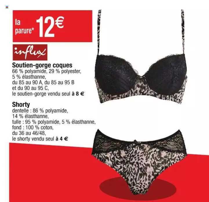 soutien-gorge coques, shorty influx