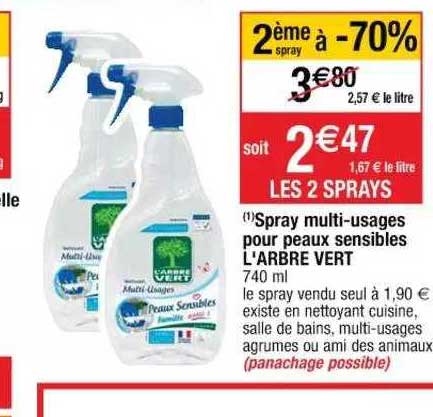 spray multi-usages pour peaux sensibles l'arbre vert